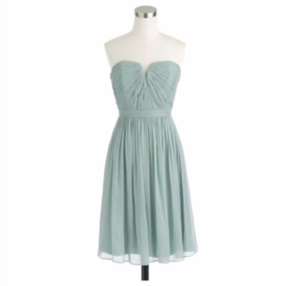 NWT J. CREW Sz 10 Nadia Dress in Dusty Shale Green
